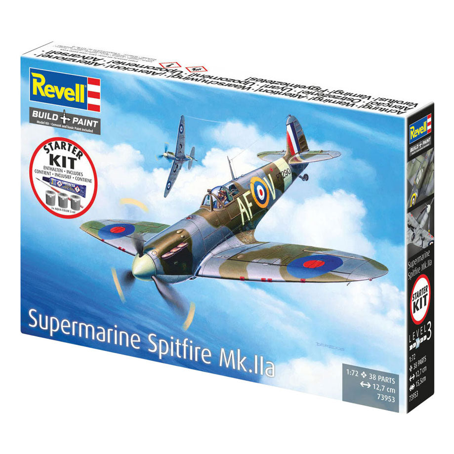 Revell model kit starter kit spitfire mk.iia 1:72 - 38pcs.