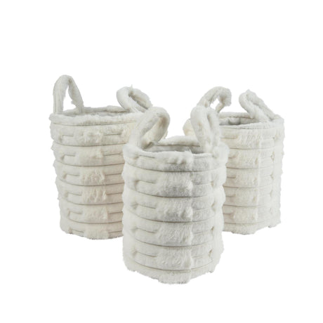 Decoris 3-delig manden set ã˜30x30cm off-white imitatiebont