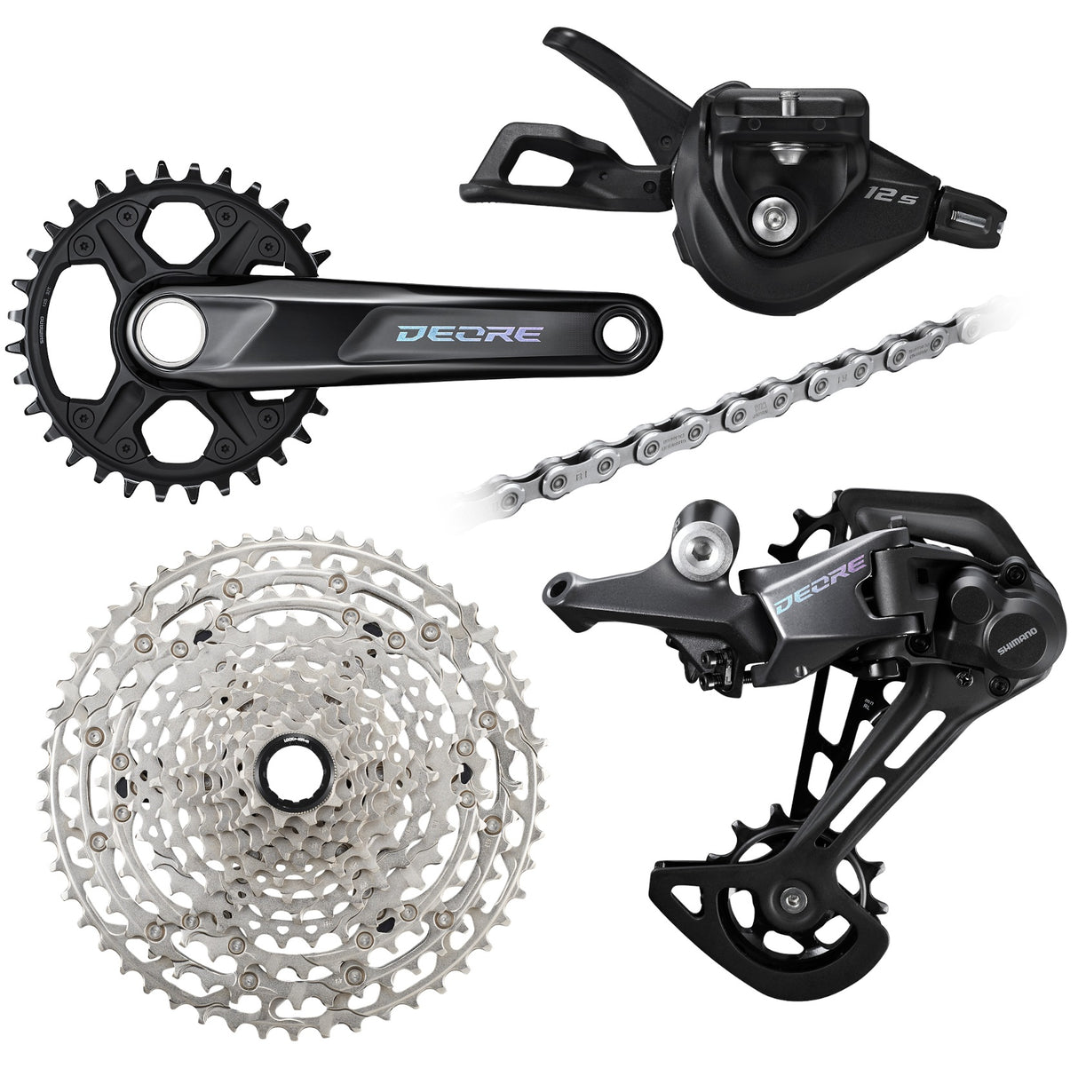 Shimano Deore groepset mtb 1x12 speed compleet