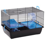 Flamingo Flamingo Hamster Cage Jaro 2 50,5x33x32,5 cm sort og blå