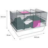 Flamingo flamingo hamster cage Jaro 2 50.5x33x32.5 cm black and blue