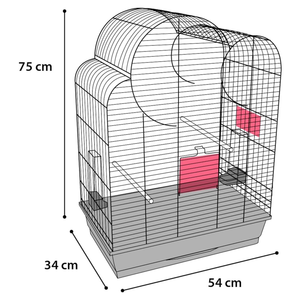 Flamingo Flamingo Brispariiokooi Wammer 1 54x34x75 cm schwaarz