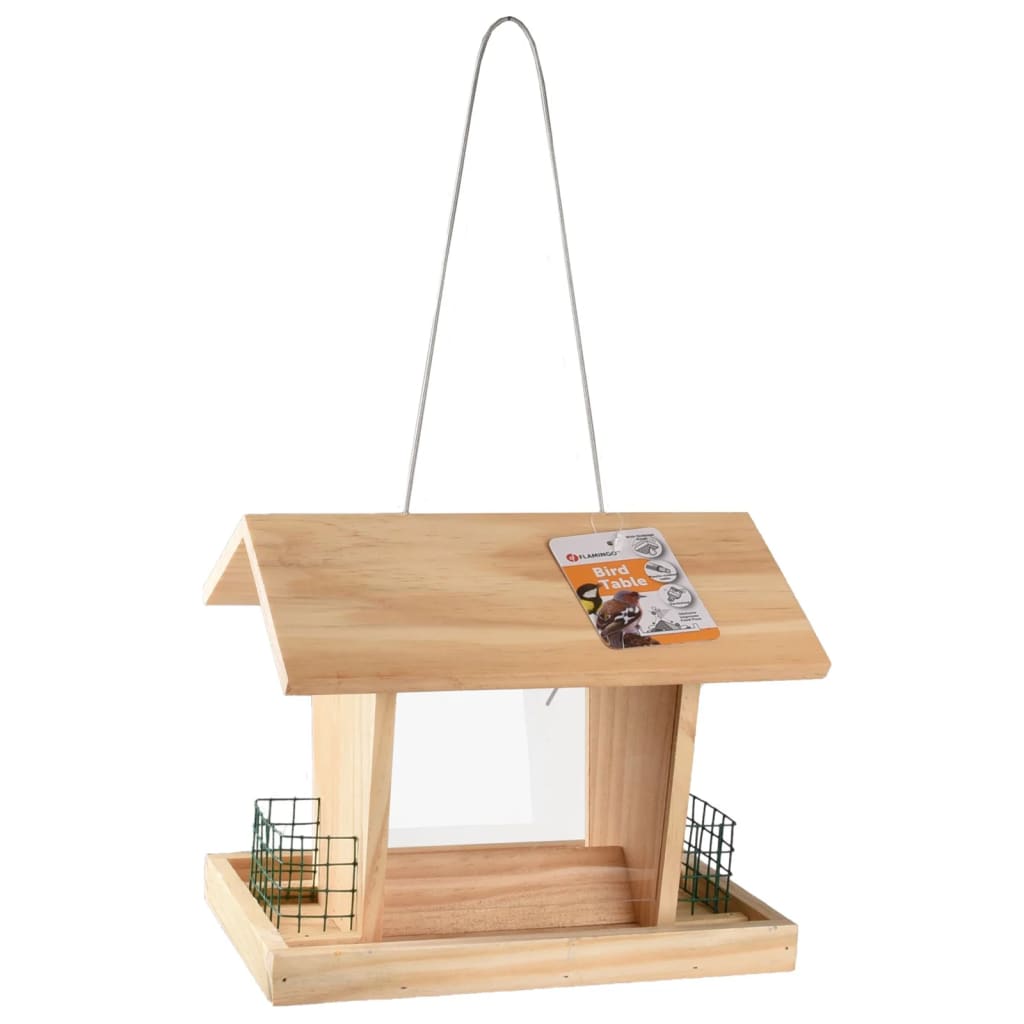 Flamingo flamingo bird feeding house with silo mado hanging natural