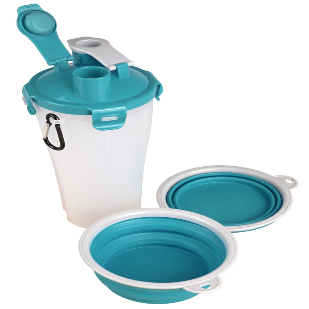 Flamingo Flamingo Haustier Travel Cup 2-in-1 Trinka Blau und Grau