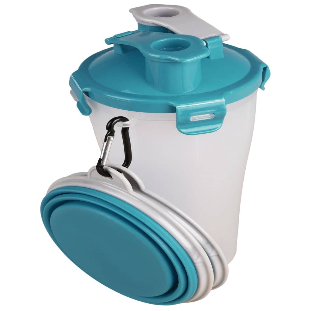 Flamingo Flamingo Haustier Travel Cup 2-in-1 Trinka Blau und Grau