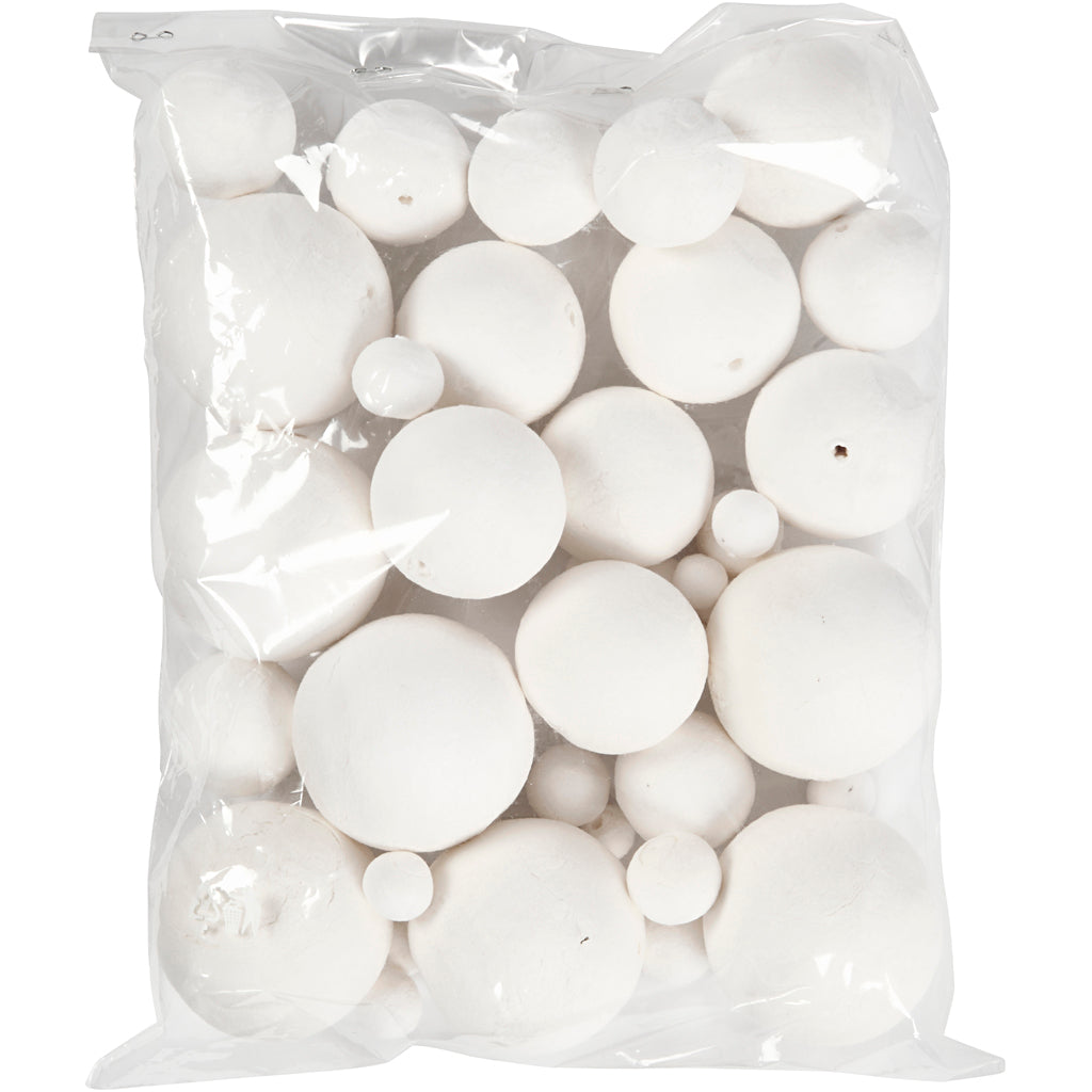Creativ company https: www.cchobby.nl balls-d-12-15-20-30-40-50-mm-white-42-piece-1-box