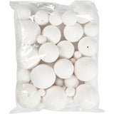 Creativ company https: www.cchobby.nl balls-d-12-15-20-30-40-50-mm-white-42-piece-1-box