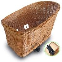 Basil Pasja - Dog Bike Basket - Stor - 50 cm - Bakre kurv - Naturlig