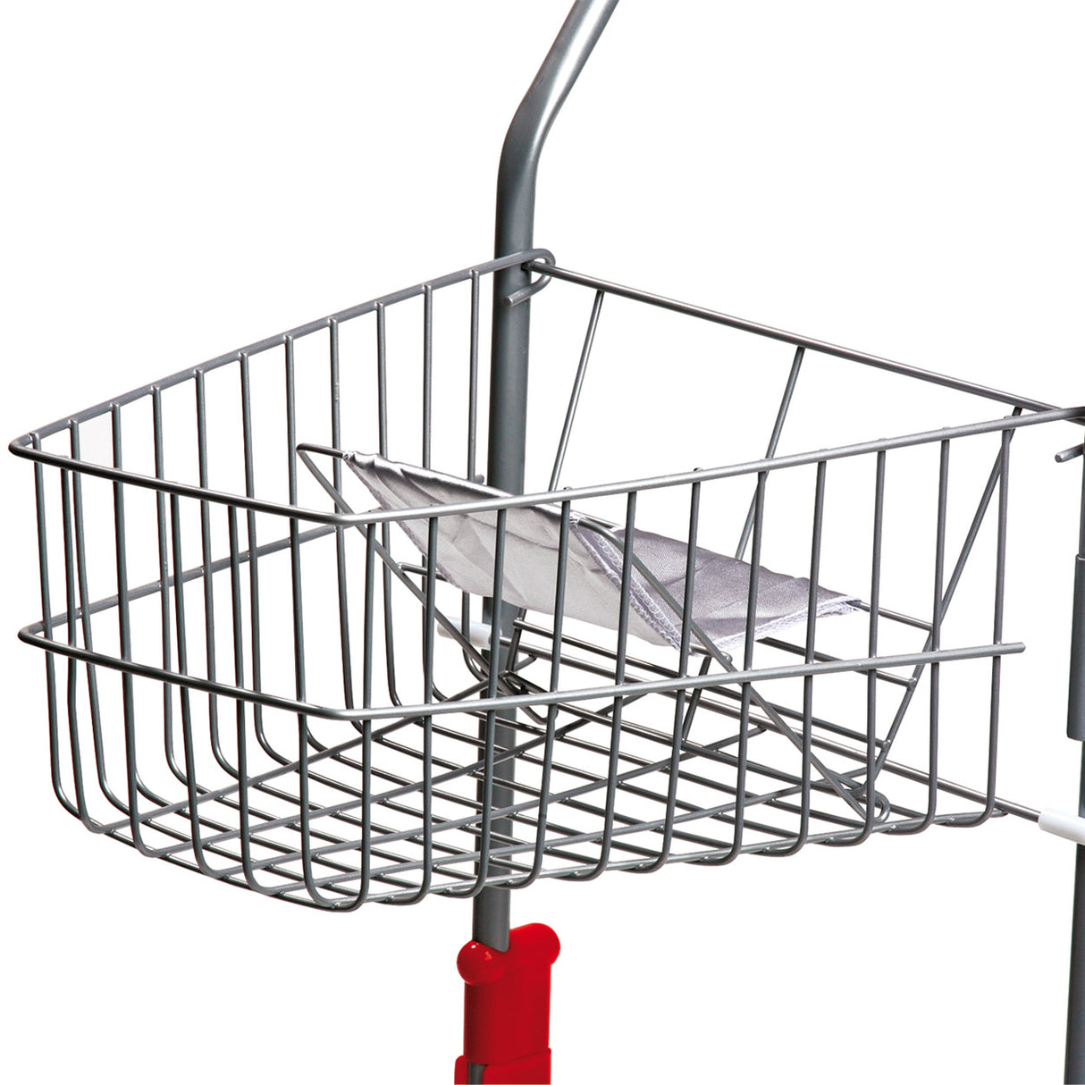 Small foot shopping cart with doll's seat and flag