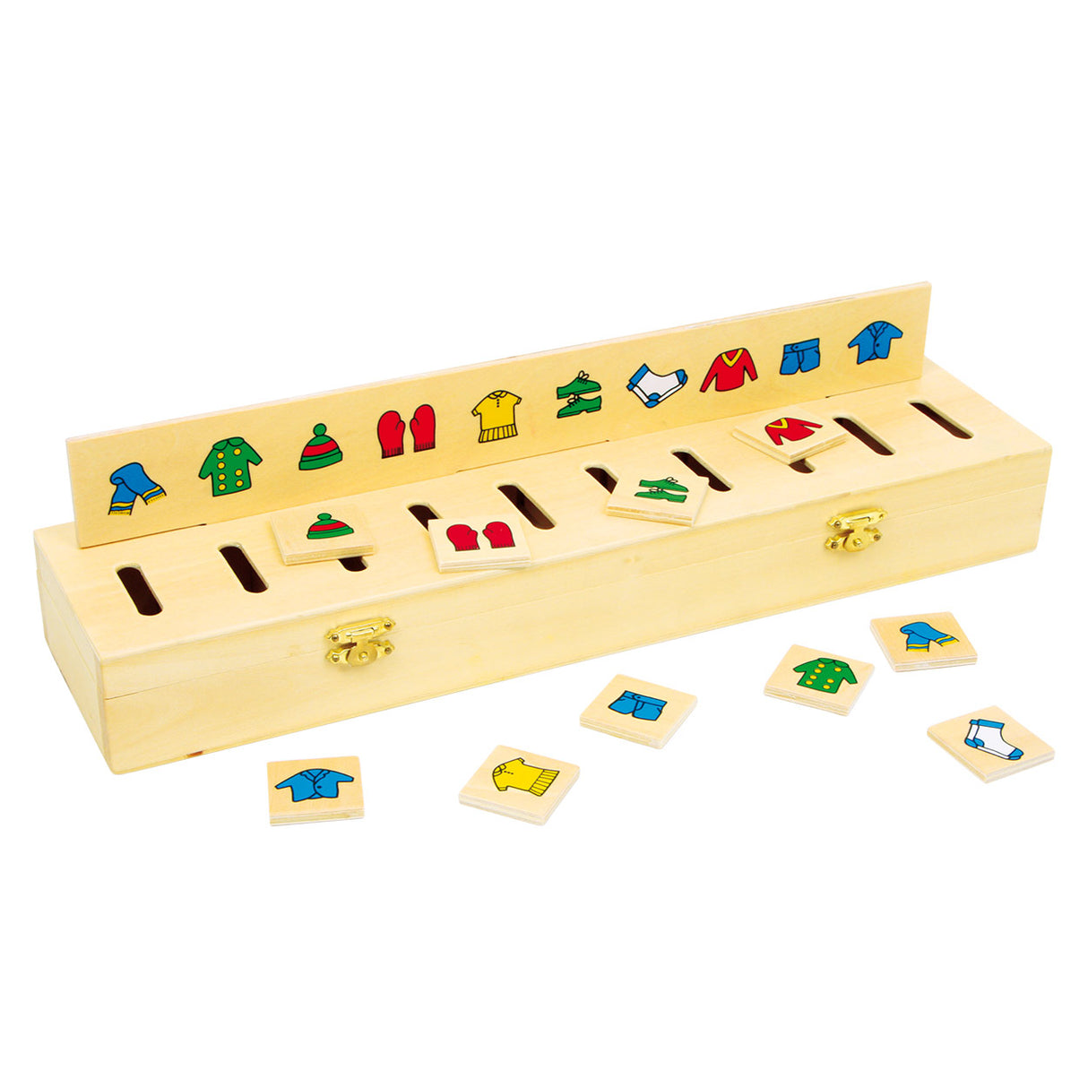 Small foot images sorting box, 55 dlg.