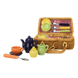 Small foot picnic basket with crockery