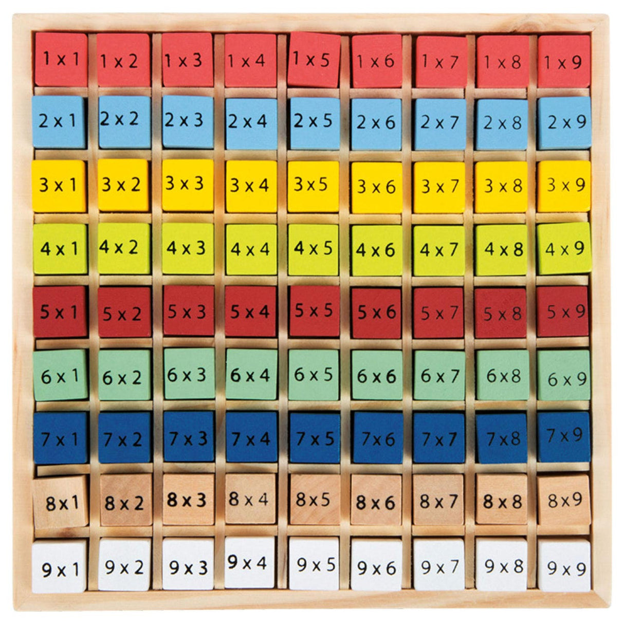 Petit pied de calcul en bois temps couleur, 82dlg.