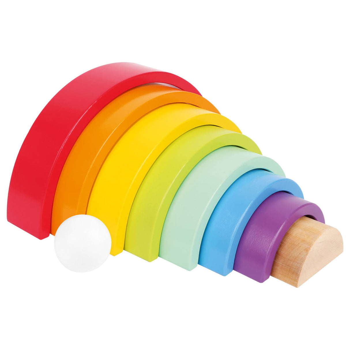 Small Foot Houten Bouwblokken Regenboog, 9dlg.