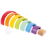 Small foot wooden building blocks rainbow, 9dlg.