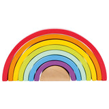 Small foot - wooden building blocks rainbow, 9 pcs.