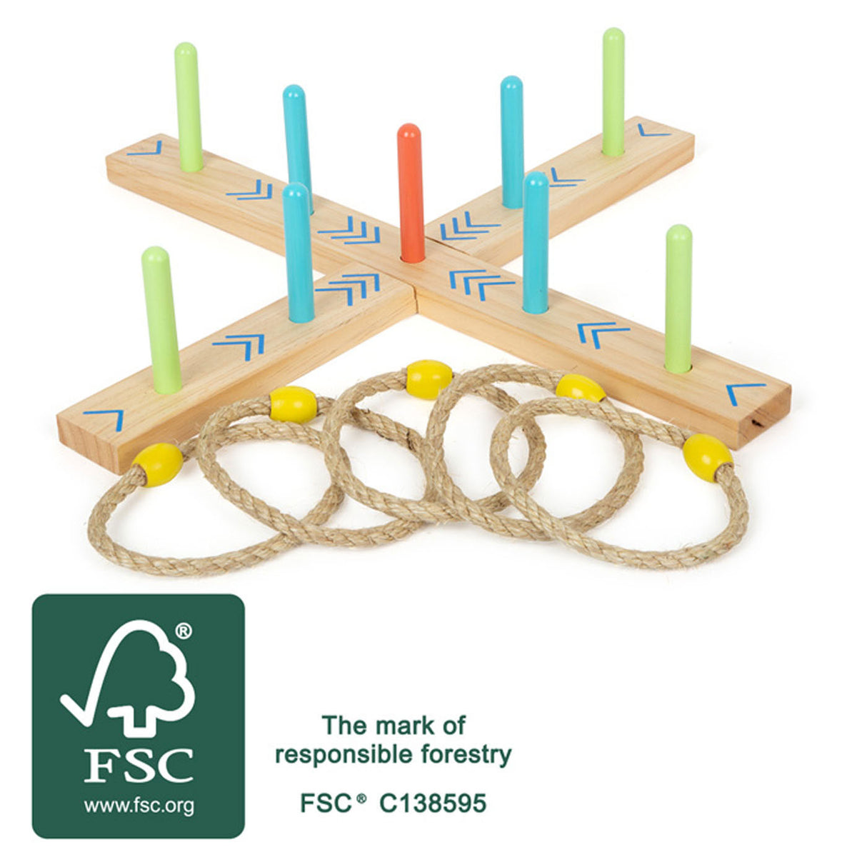 Small foot - wooden ring toss game active