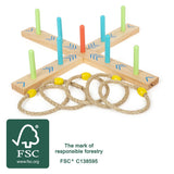 Small foot - wooden ring toss game active