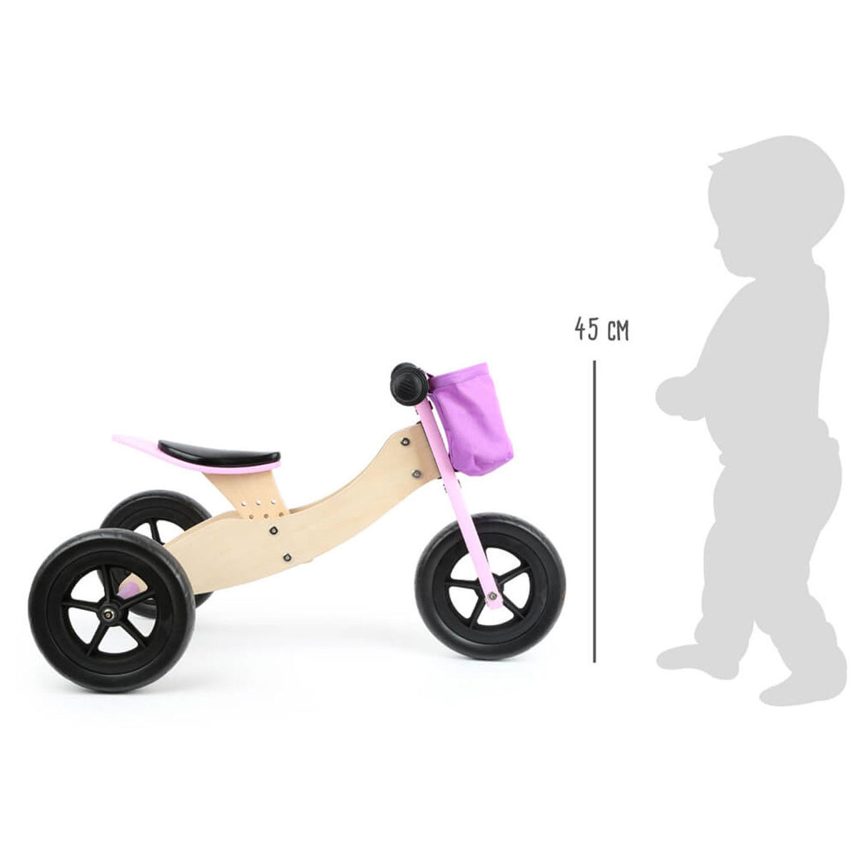 Small Foot Houten Driewieler en 2in1 Maxi Roze