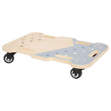 Small foot wooden roller board blue