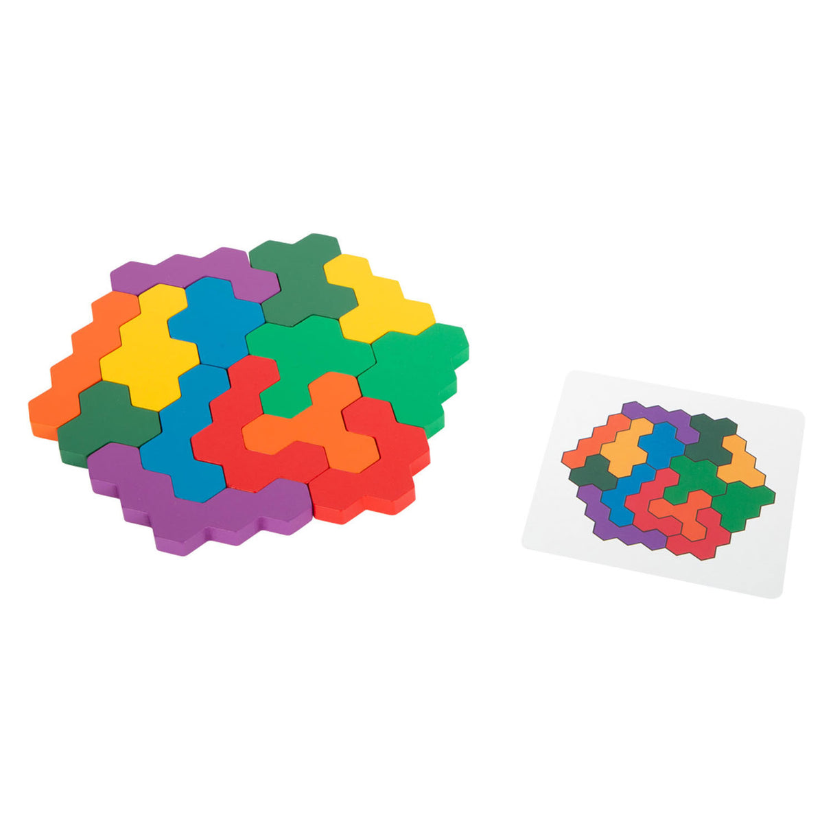 Kis láb - fa alakú puzzle hatszög