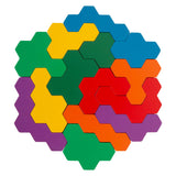 Kis láb - fa alakú puzzle hatszög