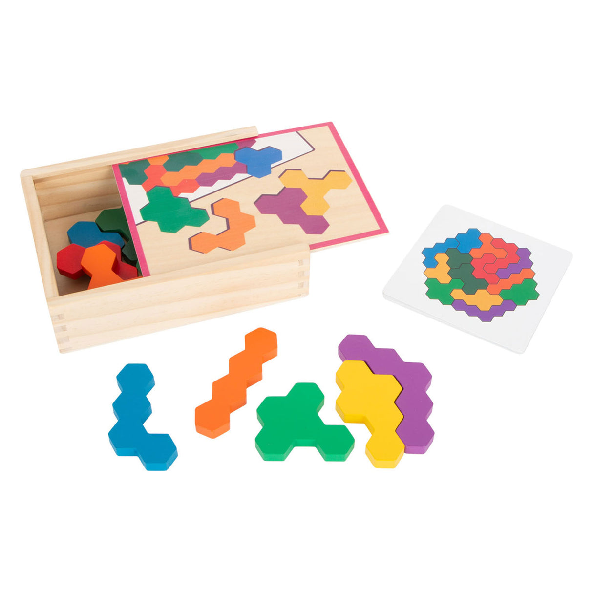 Kis láb - fa alakú puzzle hatszög