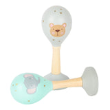 Small Foot Houten Baby Rammelaar Maracas Dier, Set van 2