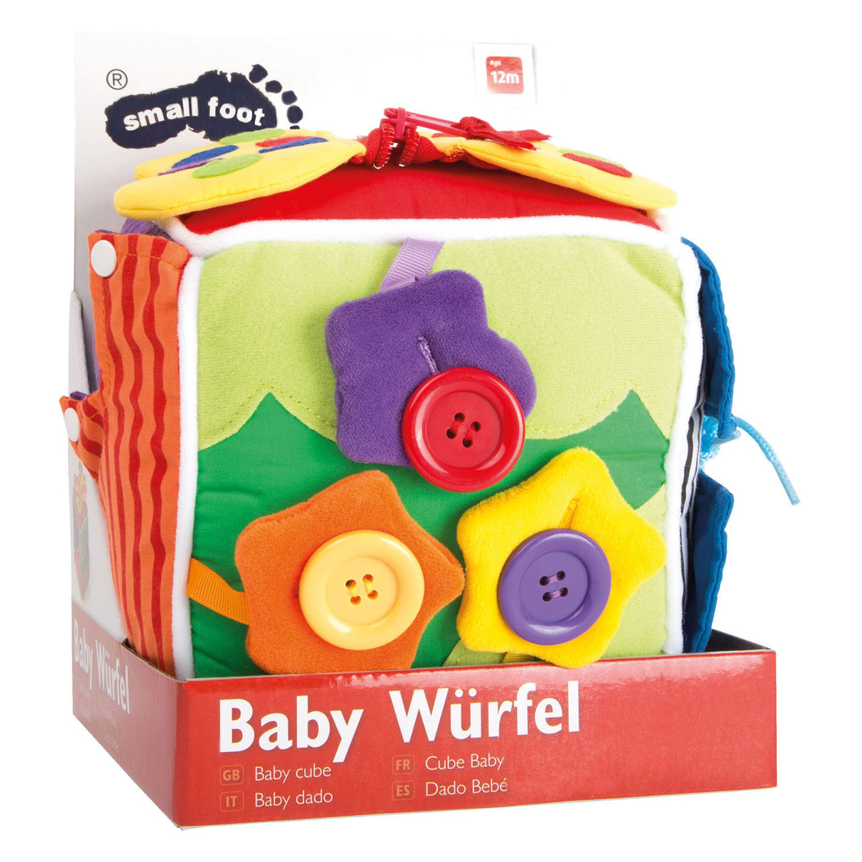 Small foot - baby cube nature plush