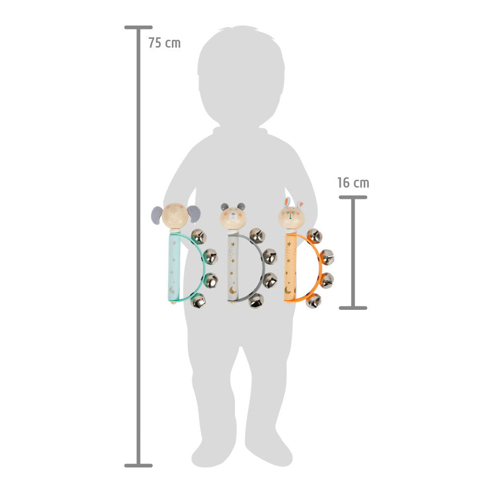 Pastello Dier Tamboerijn per bambini in legno a piede piccoli