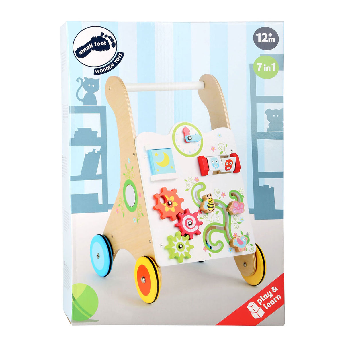 Small foot wooden baby walker colorful