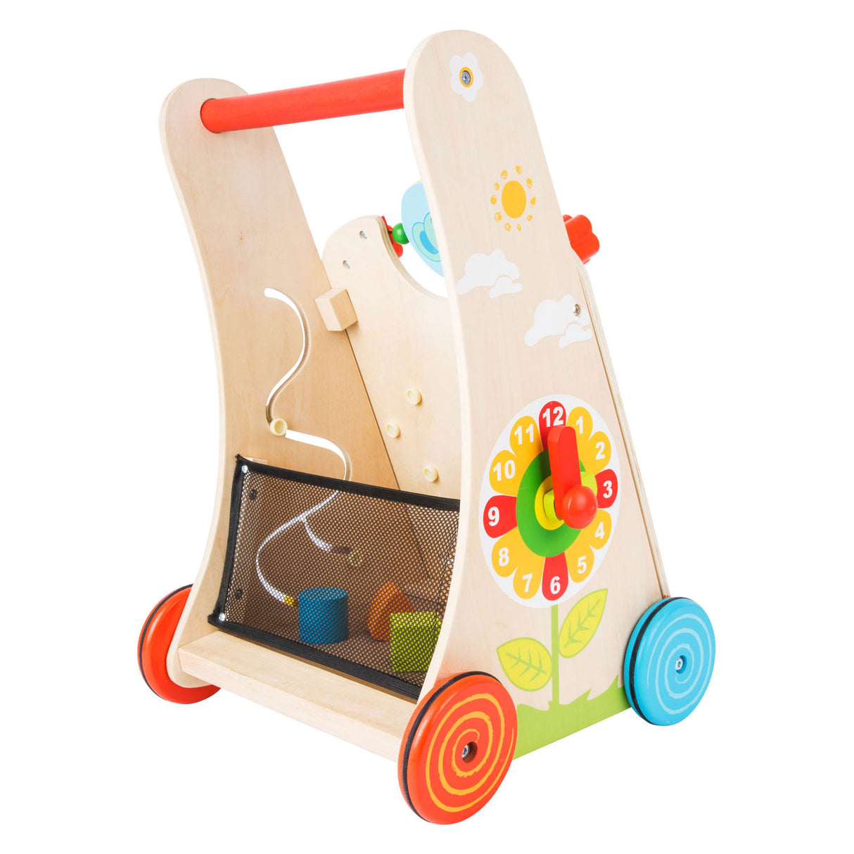 Small foot wooden baby walker colorful