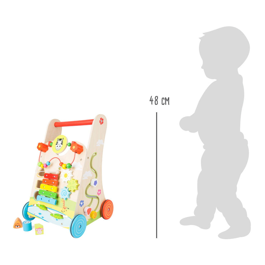 Small foot - wooden baby walker colorful