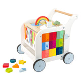 Houten Baby Loopwagen Bloemen