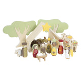 Klenge Fouss - hëlzent Chrëschtdag Crib Play Set