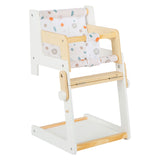 Small foot - wooden combination doll's high chair little button