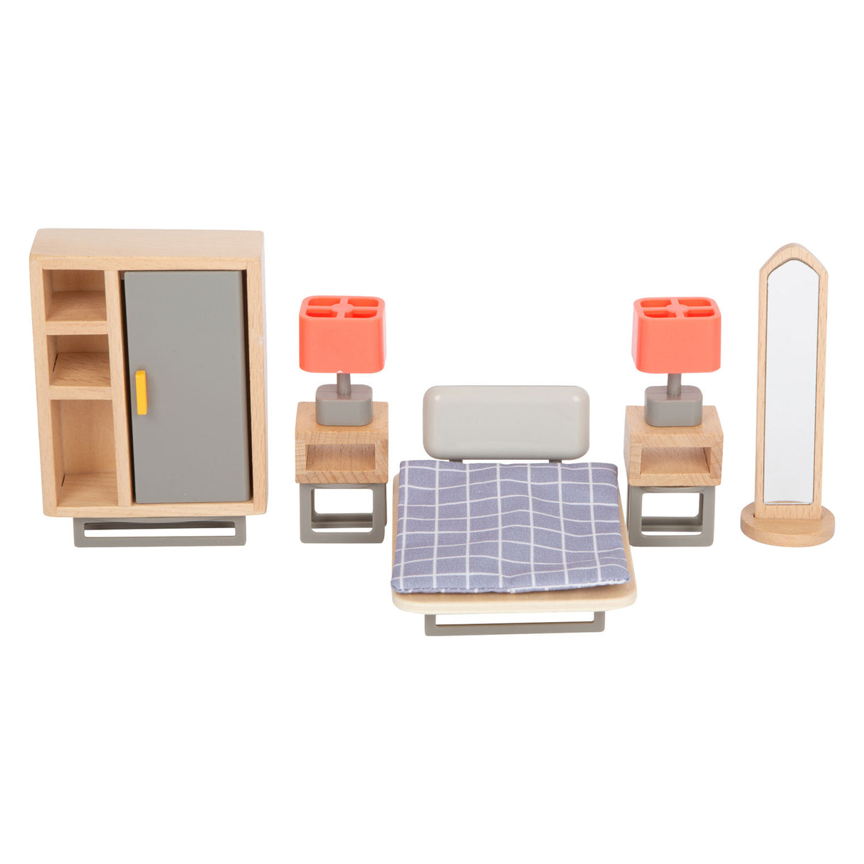 Kleiner Fuß Holz Dollhouse Möbel Modernes Set, 31dlg.