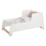 Small foot wooden swing doll bed Little button