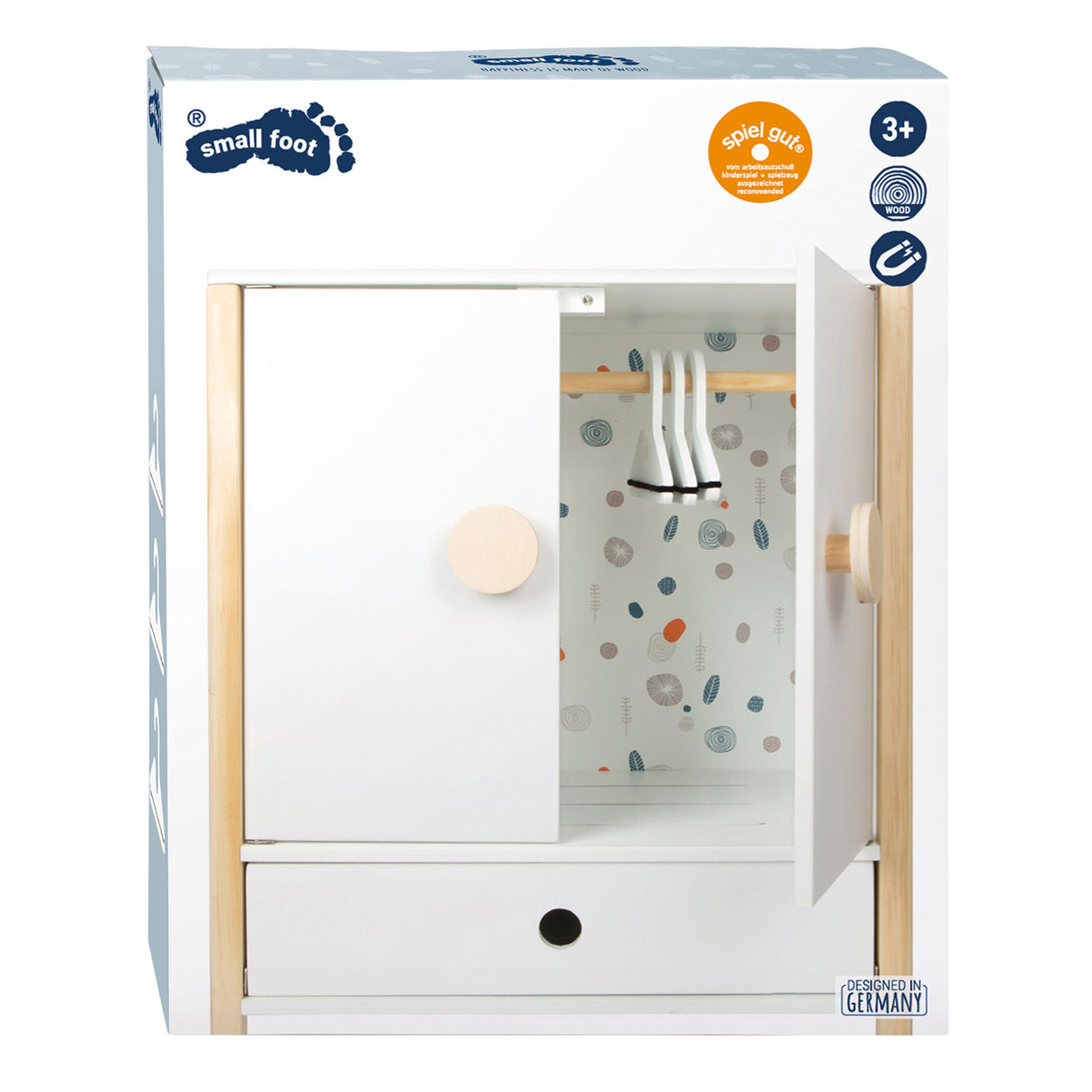 Small Foot Houten Poppen Kledingkast Little Button met Hangers , 3dlg.