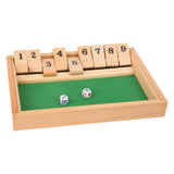 Pequeño pie cerrado la caja juego de dados houten