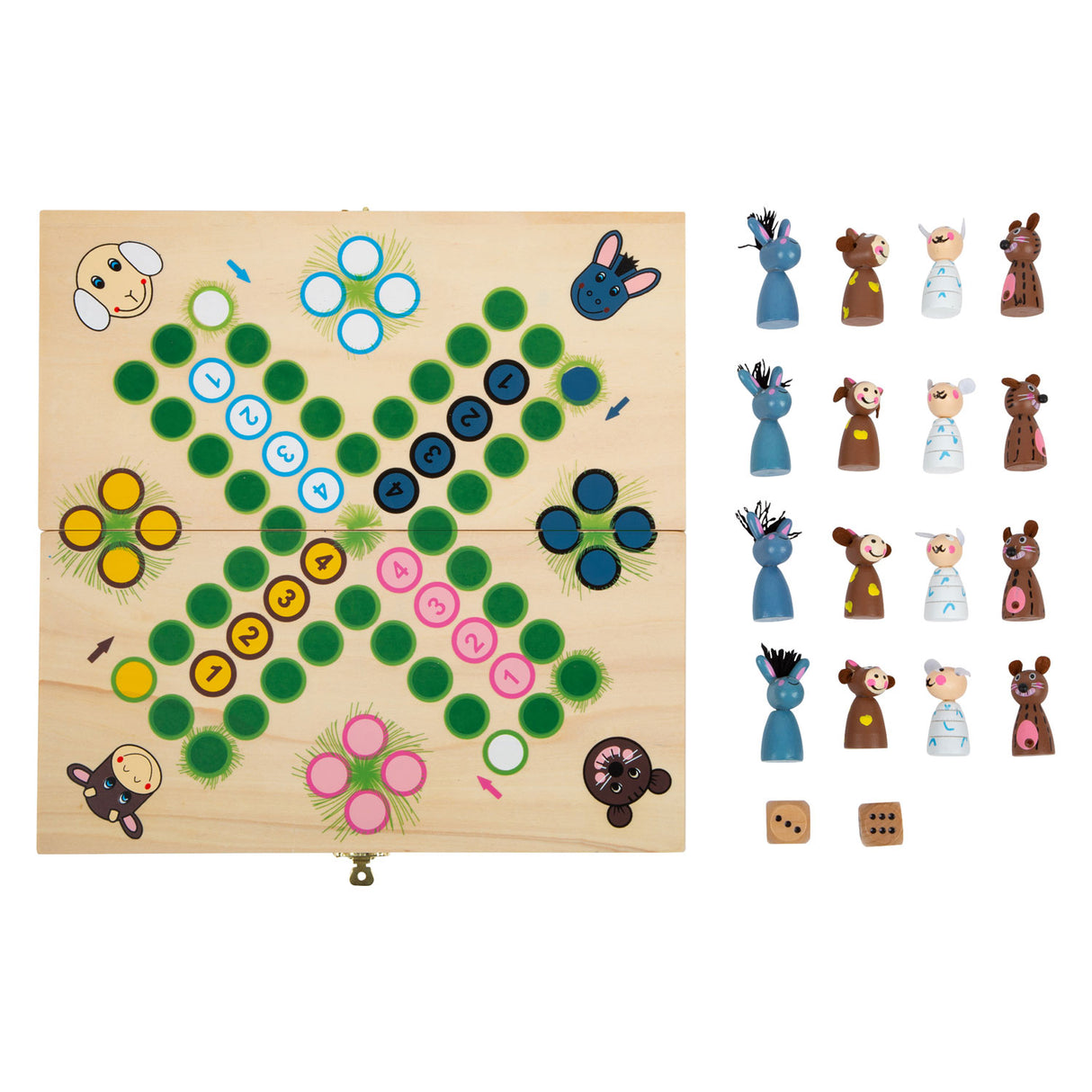 Small Foot wooden Ludo game farm animals