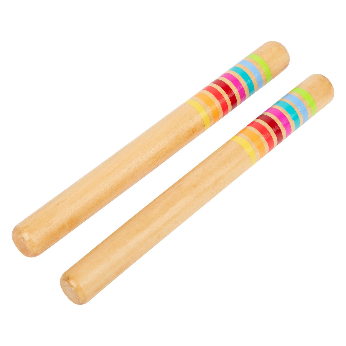 Small foot wooden colored drum sticks