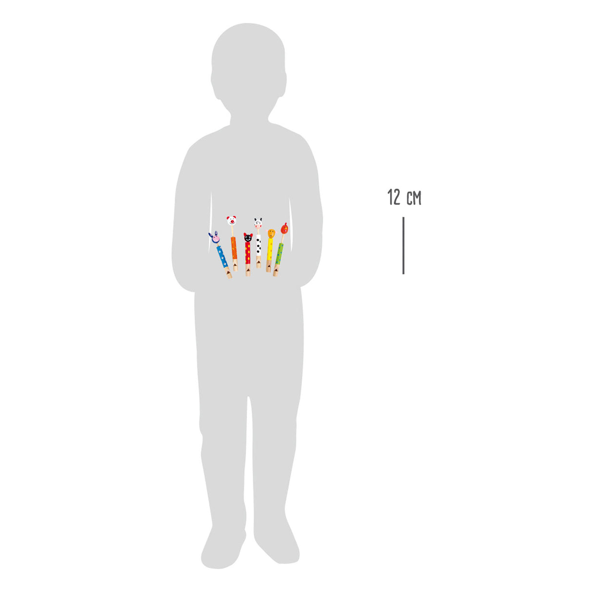 Fischietta degli animali a piede piccoli, set di 6