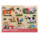 Kleine Fußhölzernosen Puzzle Farm, 9st.