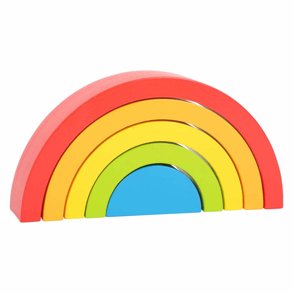 Small Foot Houten Bouwblokken Regenboog, 5dlg.