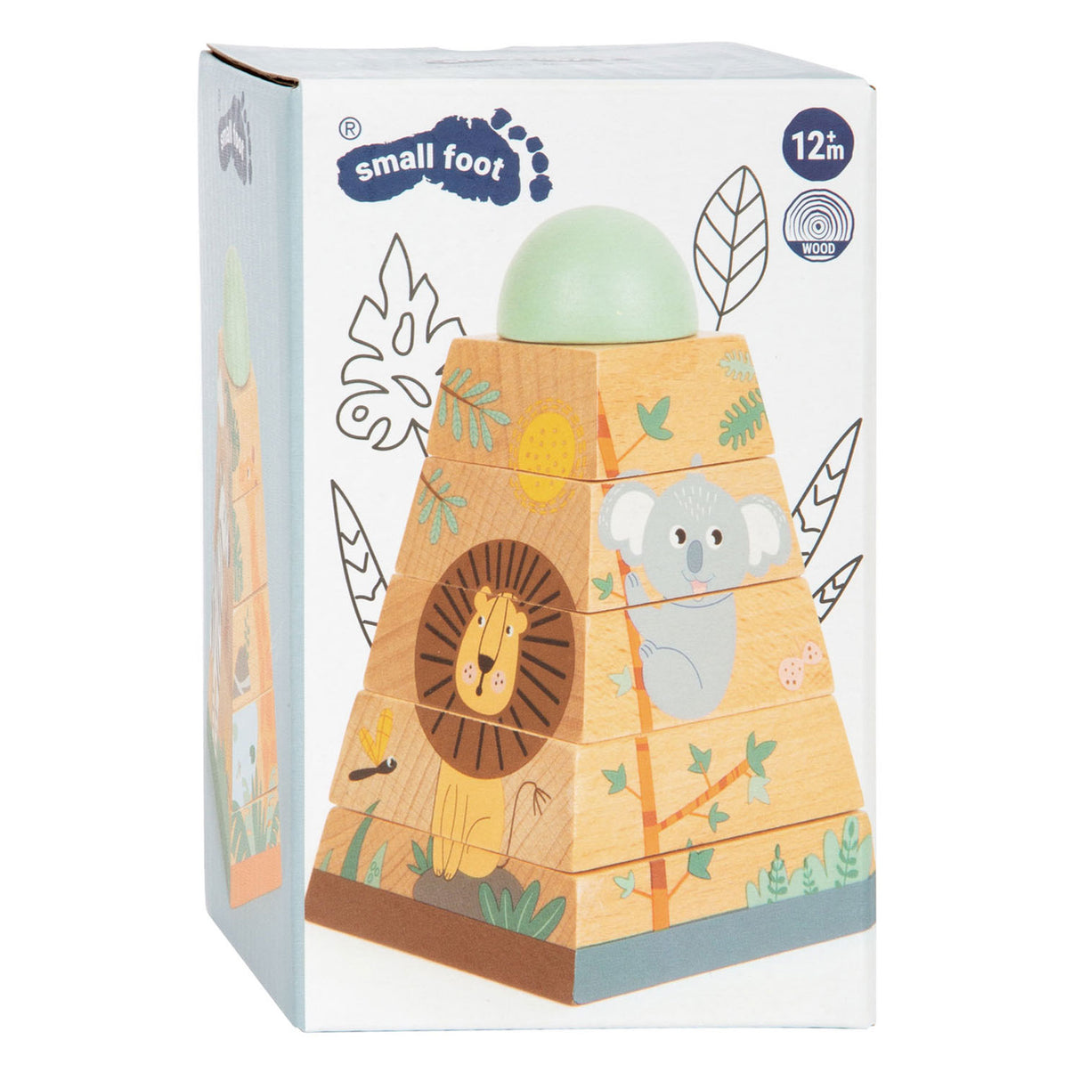 Small foot - stacking tower safari, 6 pc.