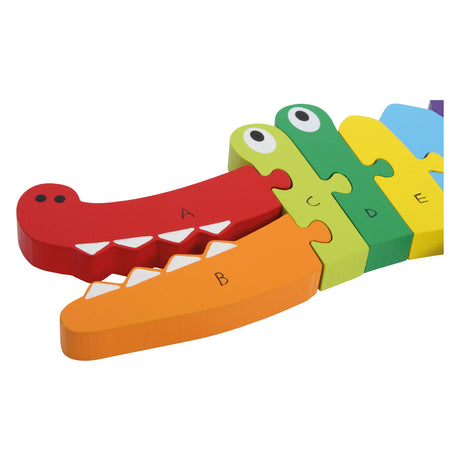 Kis láb - fa ABC krokodil puzzle, 26 darab.