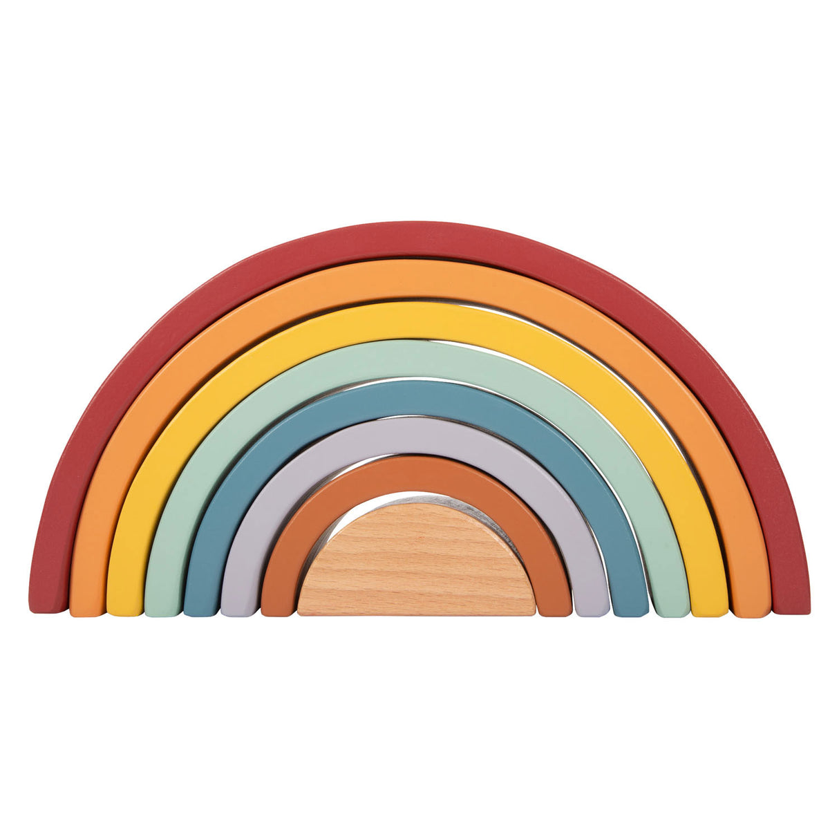 Small foot - wooden rainbow building arches with ball,