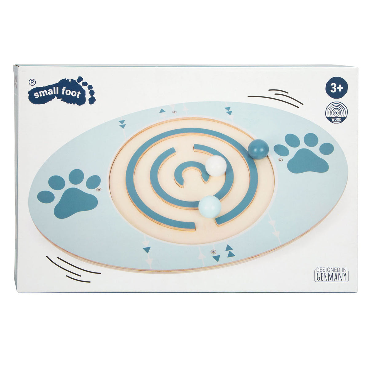 Small foot wooden balance board sky paw, 3dlg.