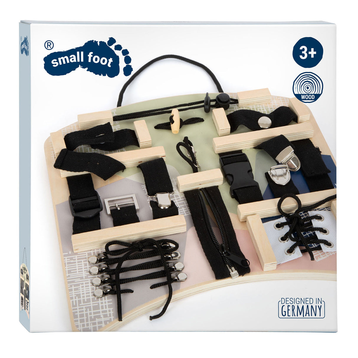 Small foot - Wooden activity board latches and connections