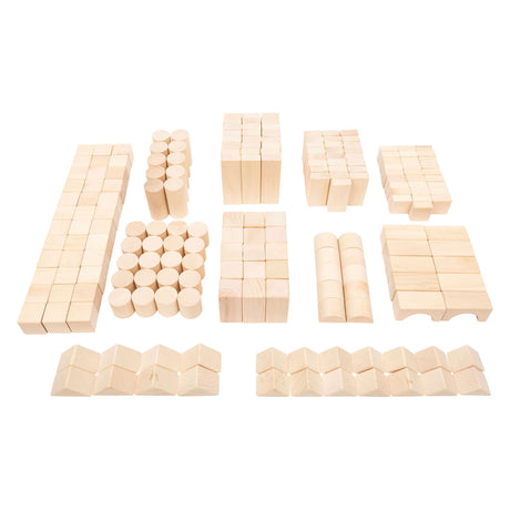 Small foot - Wooden building blocks natural, 200 pcs.